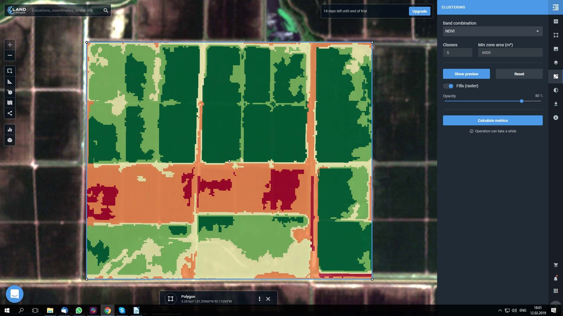 Clustering en Land Viewer