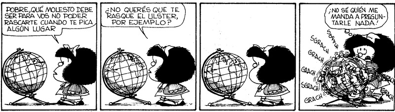 Intentando ayudar al mundo, Mafalda nos deja en evidencia