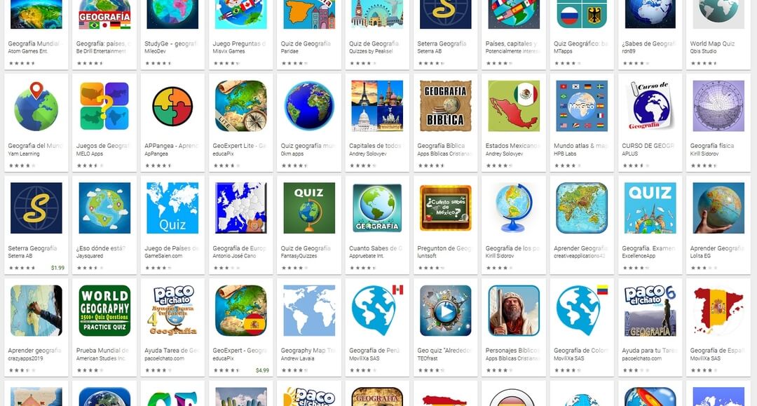 App de Geografía en Google Play