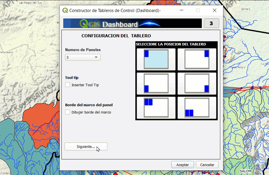 EEjemplo de tablero de control interactivo en QGIS 