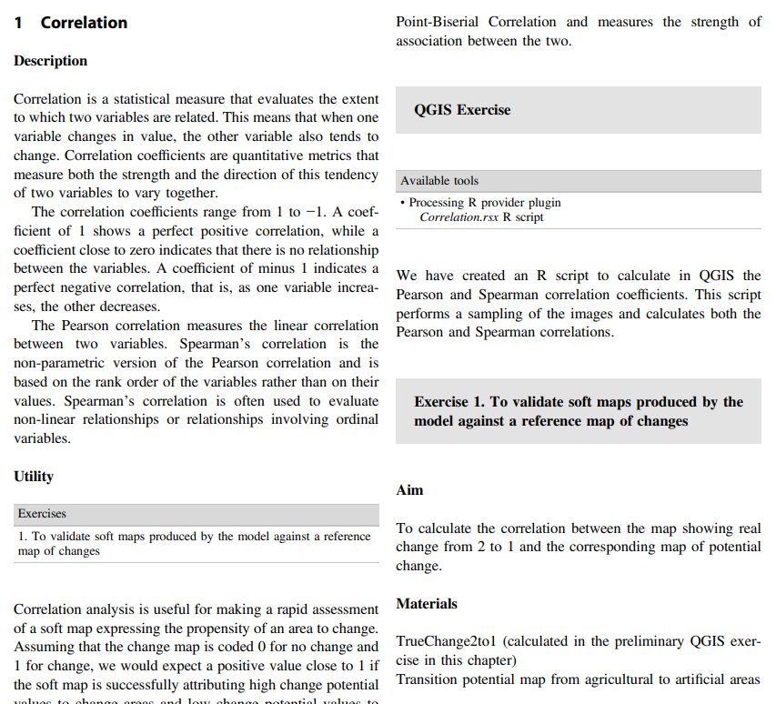 Land Use Cover Datasets and Validation Tools. Validation Practices with QGIS. Ejemplo de contenido
