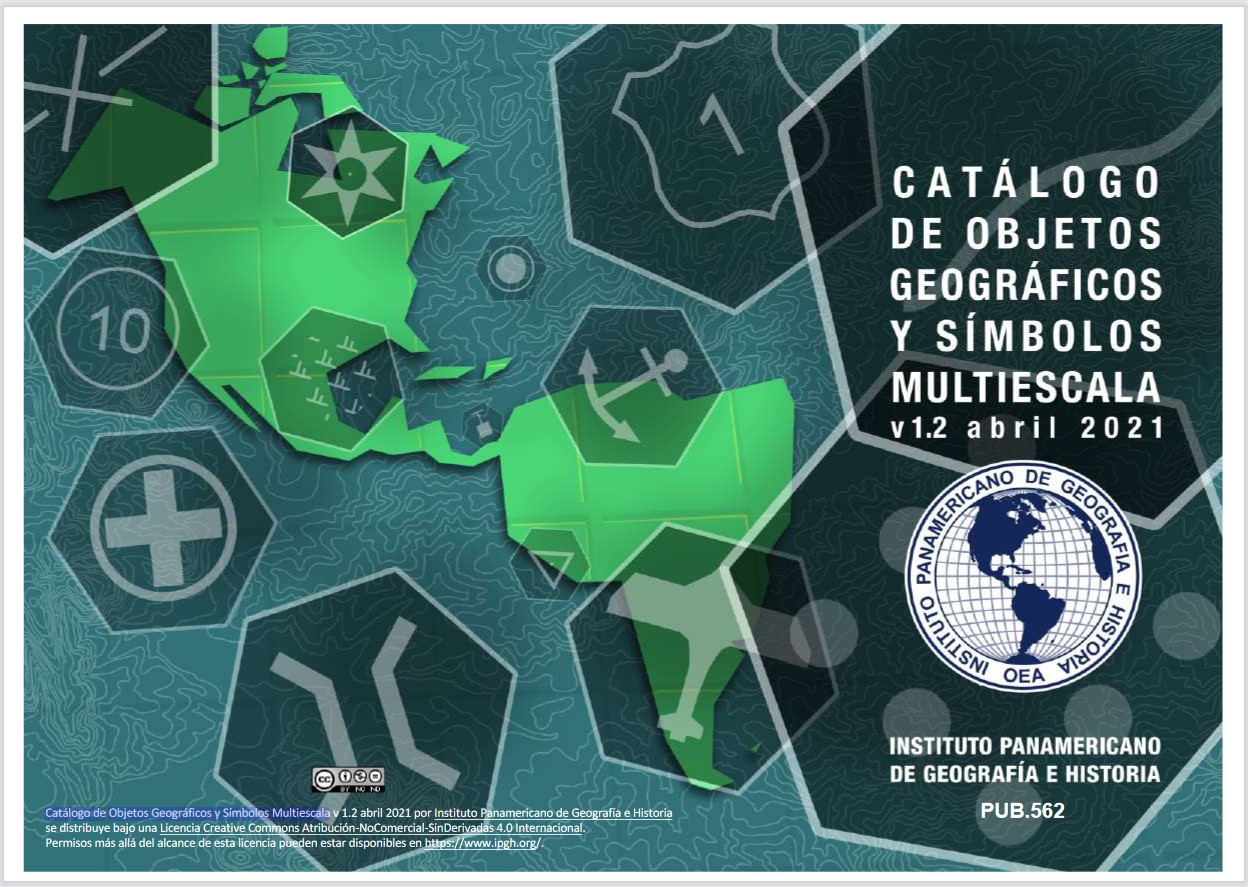 Catálogo de objetos geográficos y símbolos multiescala