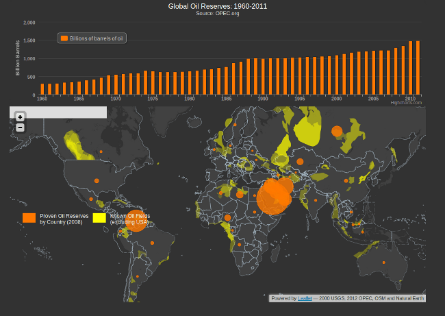 Mapa usando CartoDB, Leaflet y HighCharts. azavea.com