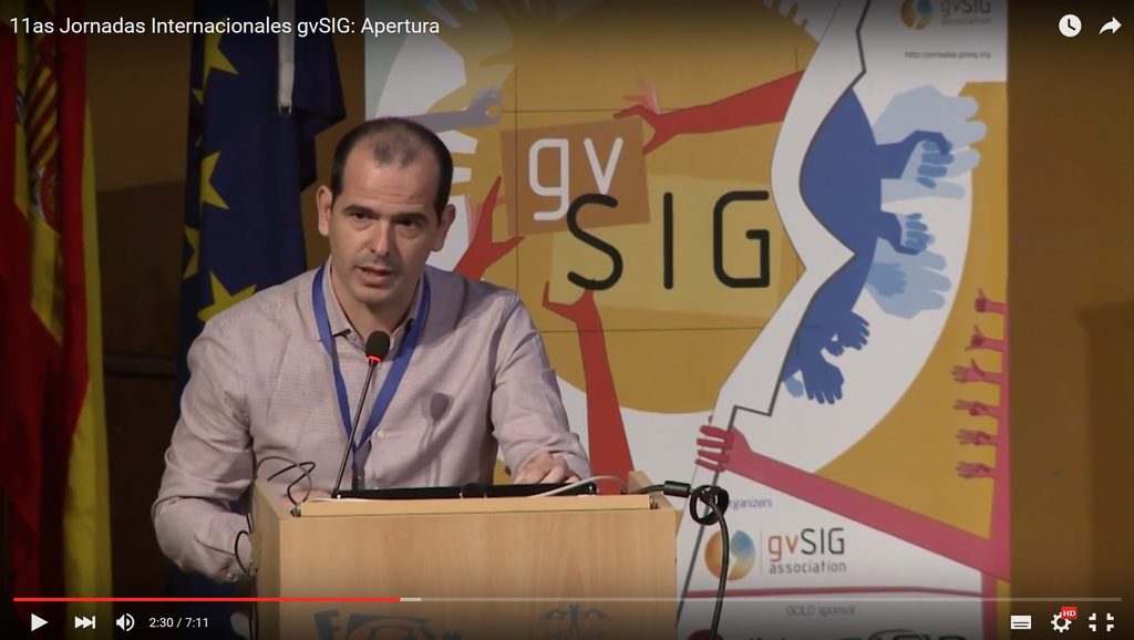 Alvaro Anguix durante la presentación de las Jornadas Internacionales gvSIG 2015 Alvaro Anguix durante la presentación de las Jornadas Internacionales gvSIG 2015