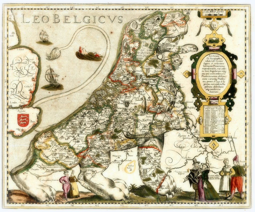 «Leo Belgicus» por Kaerius en 1617 «Leo Belgicus» por Kaerius en 1617