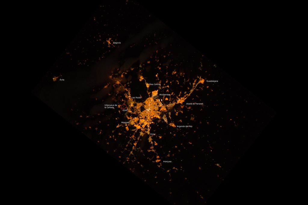 Madrid [ES] y sus alrededores desde la ISS