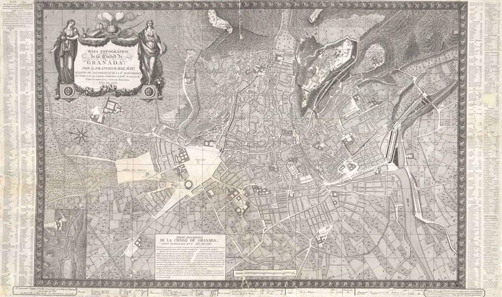 Mapa de la ciudad de Granada de Francisco Dalmau incluido en el libro Mapa de la ciudad de Granada de Francisco Dalmau incluido en el libro