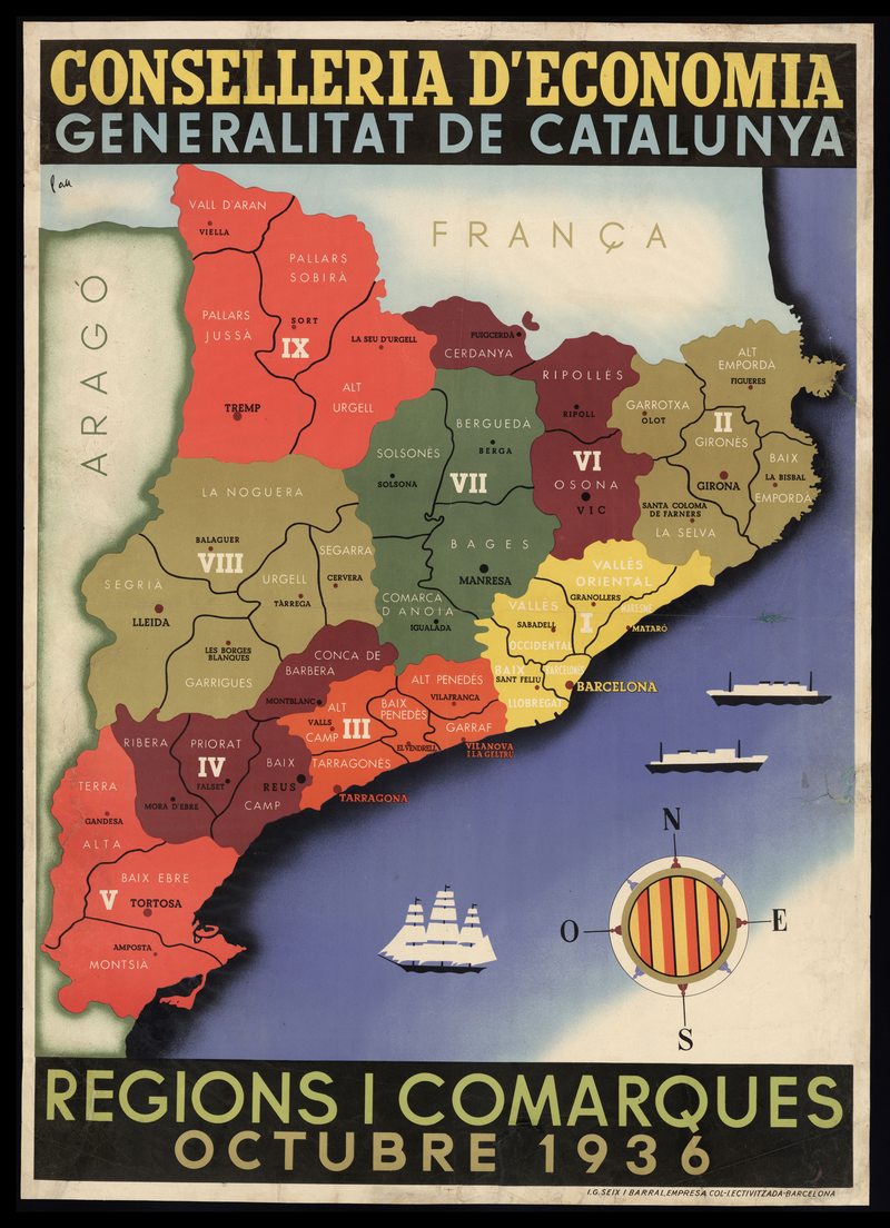 [Catalunya]:Regions i comarques 1936